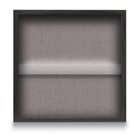 Outdoor Enclosed Combo Board,48x36,Satin Frame/Blk Porc & Med Grey